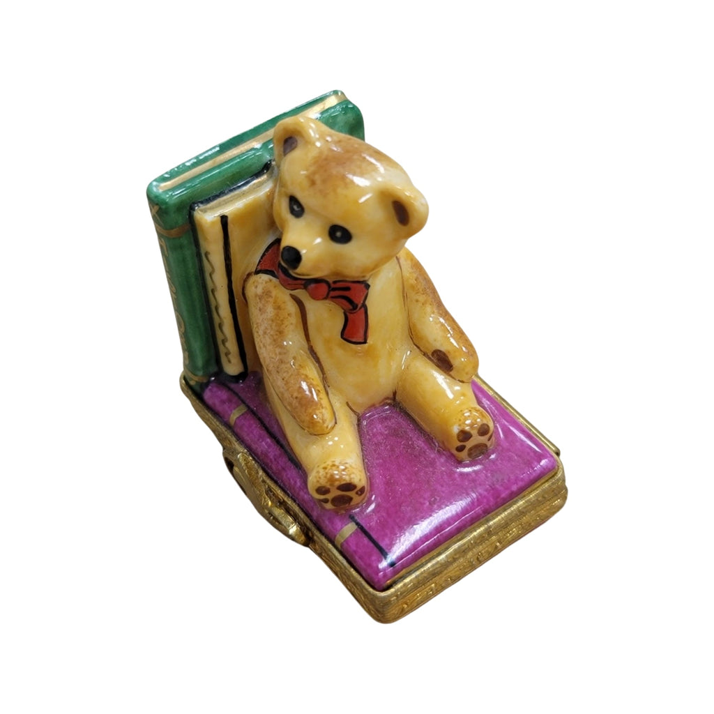 Teddy Bear w Books Charm for Book Lovers, view 4