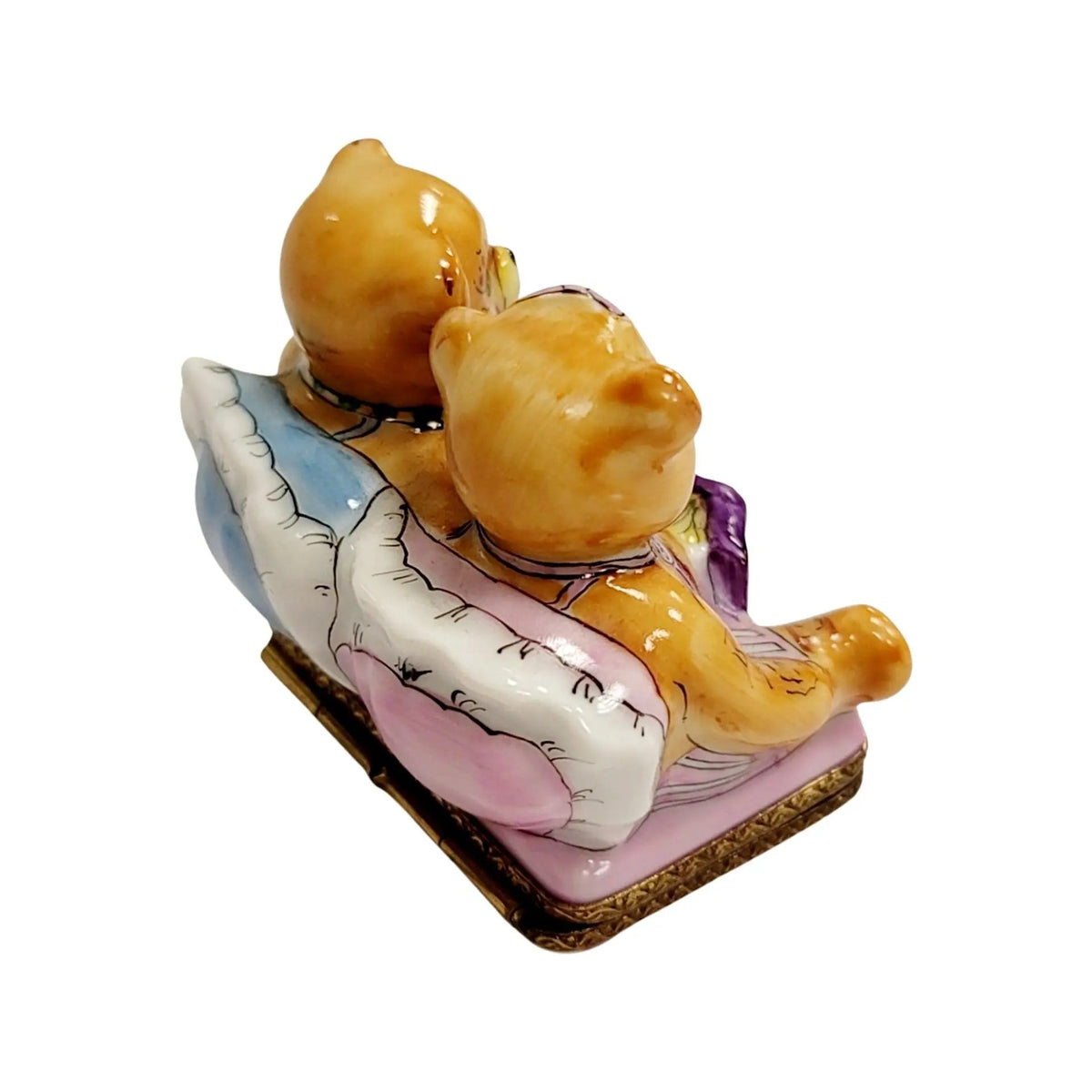 Teddy Bears Playing Limoges Box Figurine, view 10