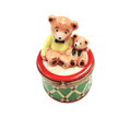 Authentic Two Teddy Bears on Drum Limoges box, hand-painted in France, from Limoges Boutique