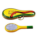 Limoges Boutique presents the Rochard Tennis Racquet with Case, a genuine Limoges box painted by hand in France