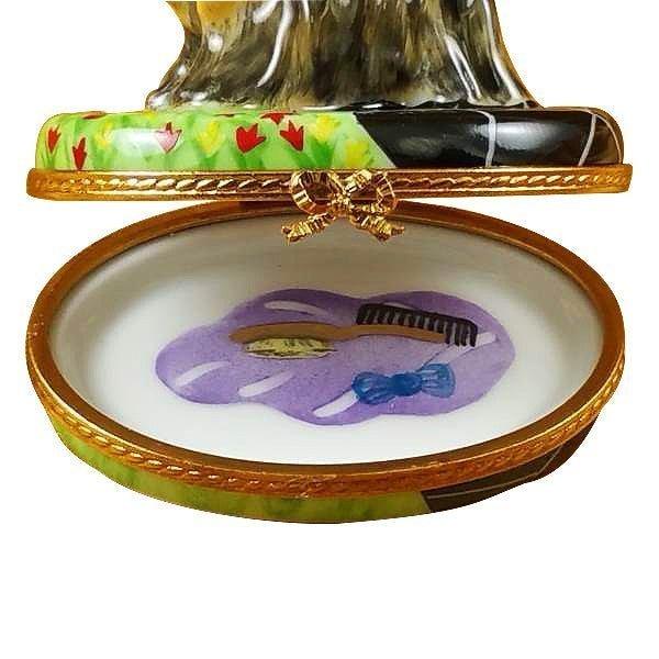 Every brushstroke by hand on the Terrier Limoges box from France