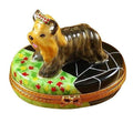 Authentic Rochard Terrier Limoges box, hand-painted in France, from Limoges Boutique