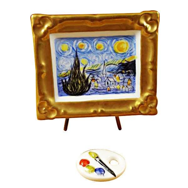 The Starry Night Van Gogh Limoges Box, a hand-painted Limoges porcelain gift