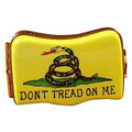 Genuine Rochard Don't Tread On Me Flag Limoges box painted by hand in France, from Limoges Boutique