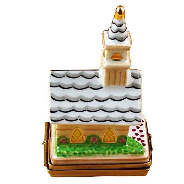 Every brushstroke by hand on the Wedding Church for Couples Limoges box from France