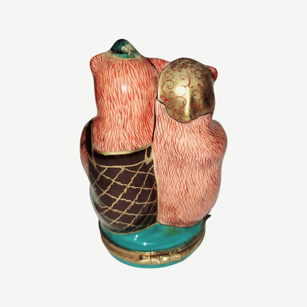 Three Bears Mamma Pappa Baby Limoges Box Figurine, view 3