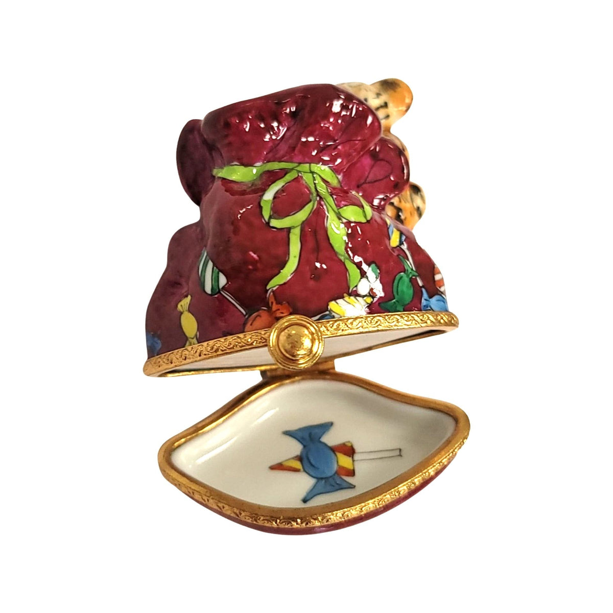 The painter's artistry shows on this Tiger Pencil Holder Limoges box