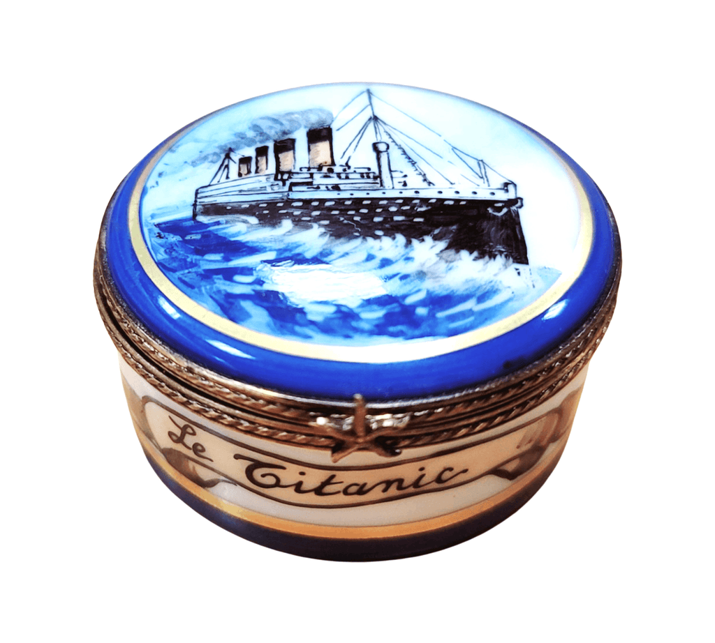 Ronde le Titanic Round Limoges Box Figurine for Collectors, view 5