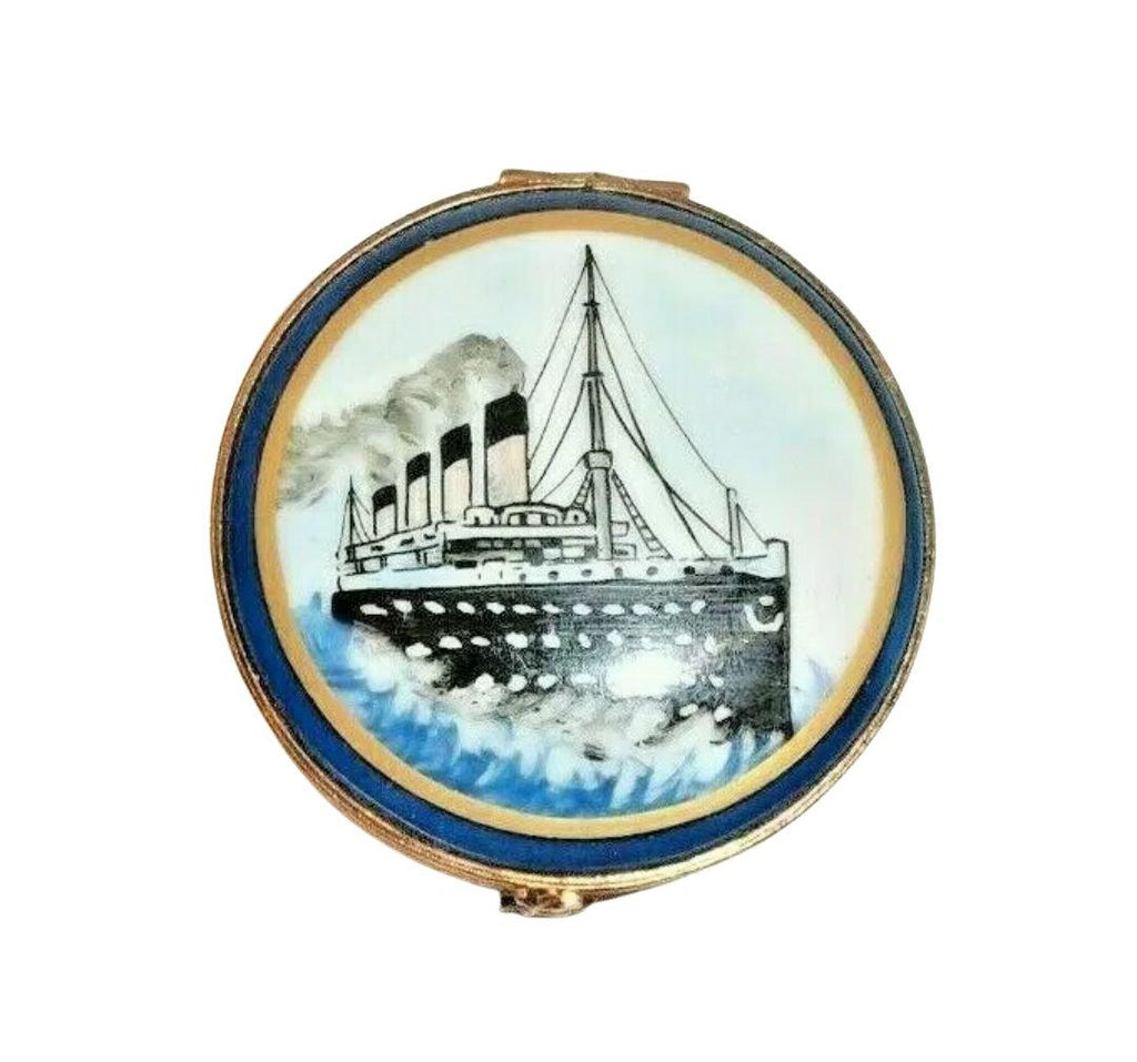 Ronde le Titanic Round Limoges Box Figurine for Collectors, view 8