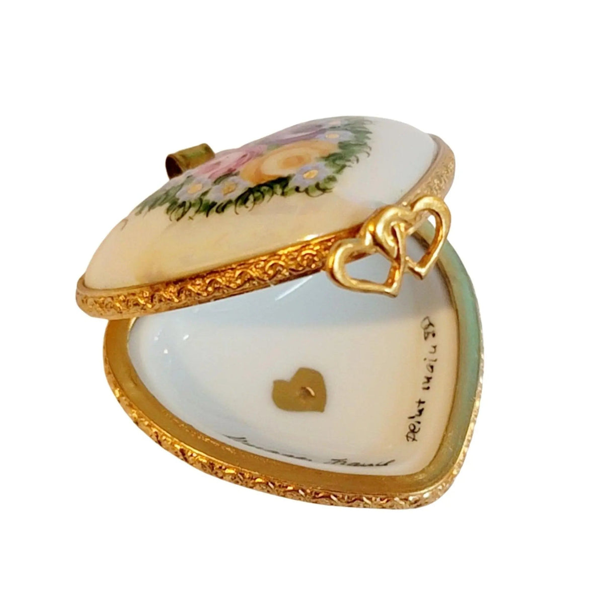 Artisan-painted Pendant Together in Paris Sweetheart Limoges box from France, a cherished collectible