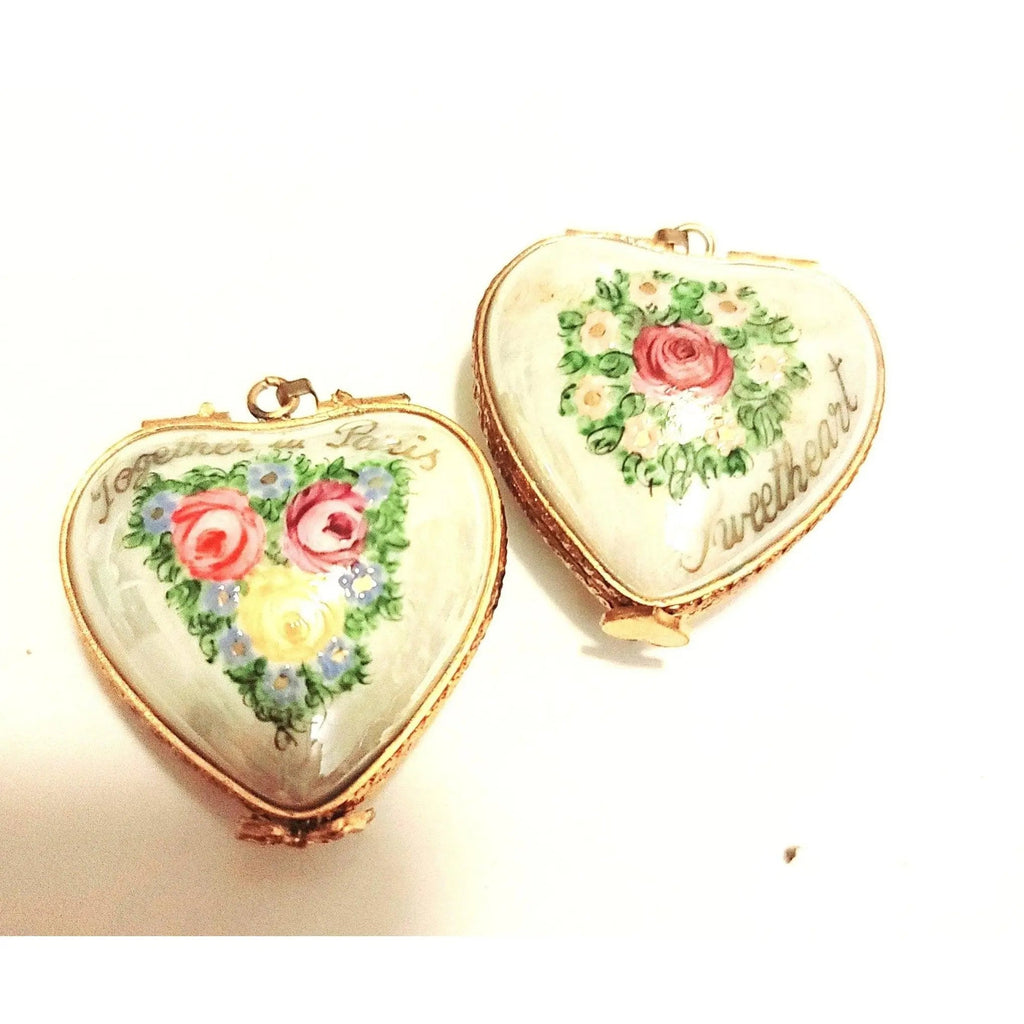 Pendant Together in Paris Sweetheart Limoges Porcelain Art Object, view 5