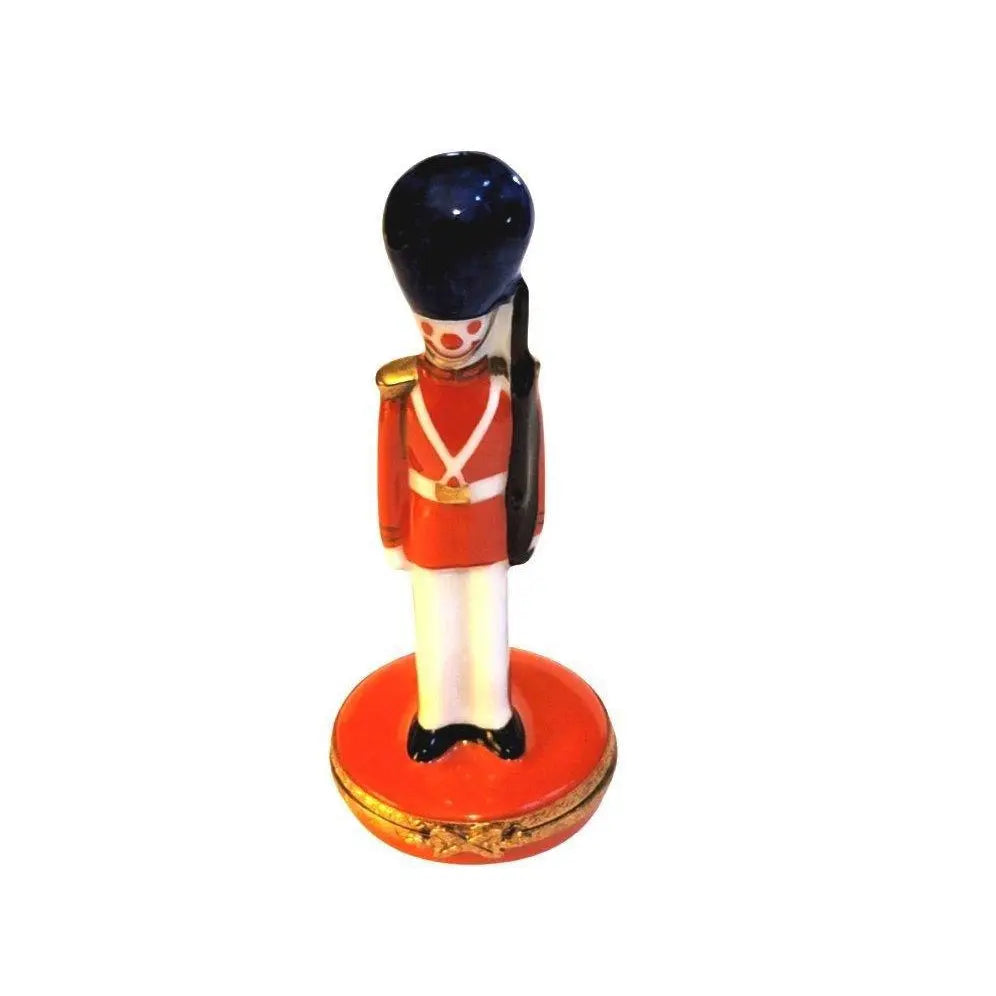 Every brushstroke by hand on the Toy Soldier Holiday Limoges box from France