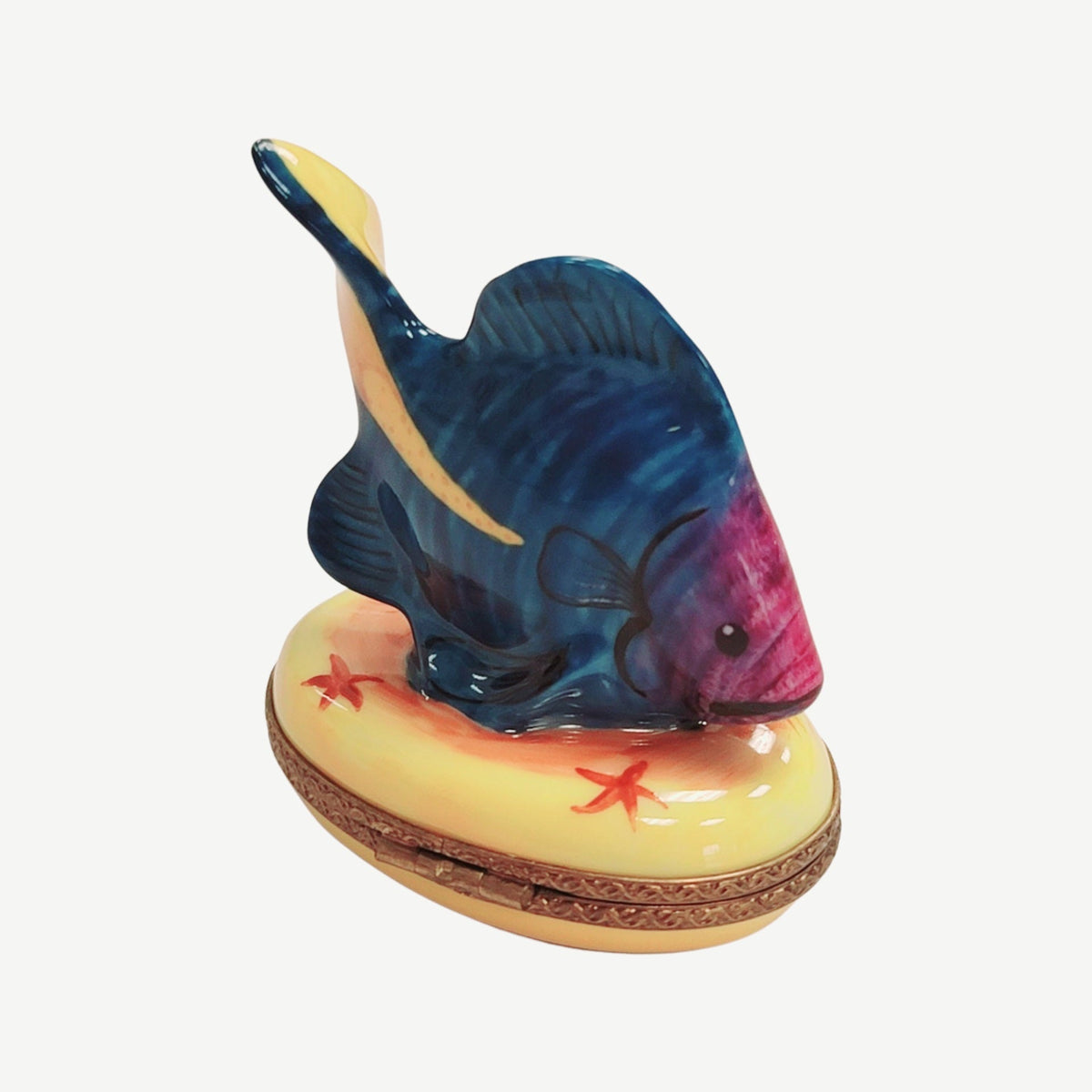 The painter's artistry shows on this Tropical Fish Limoges box