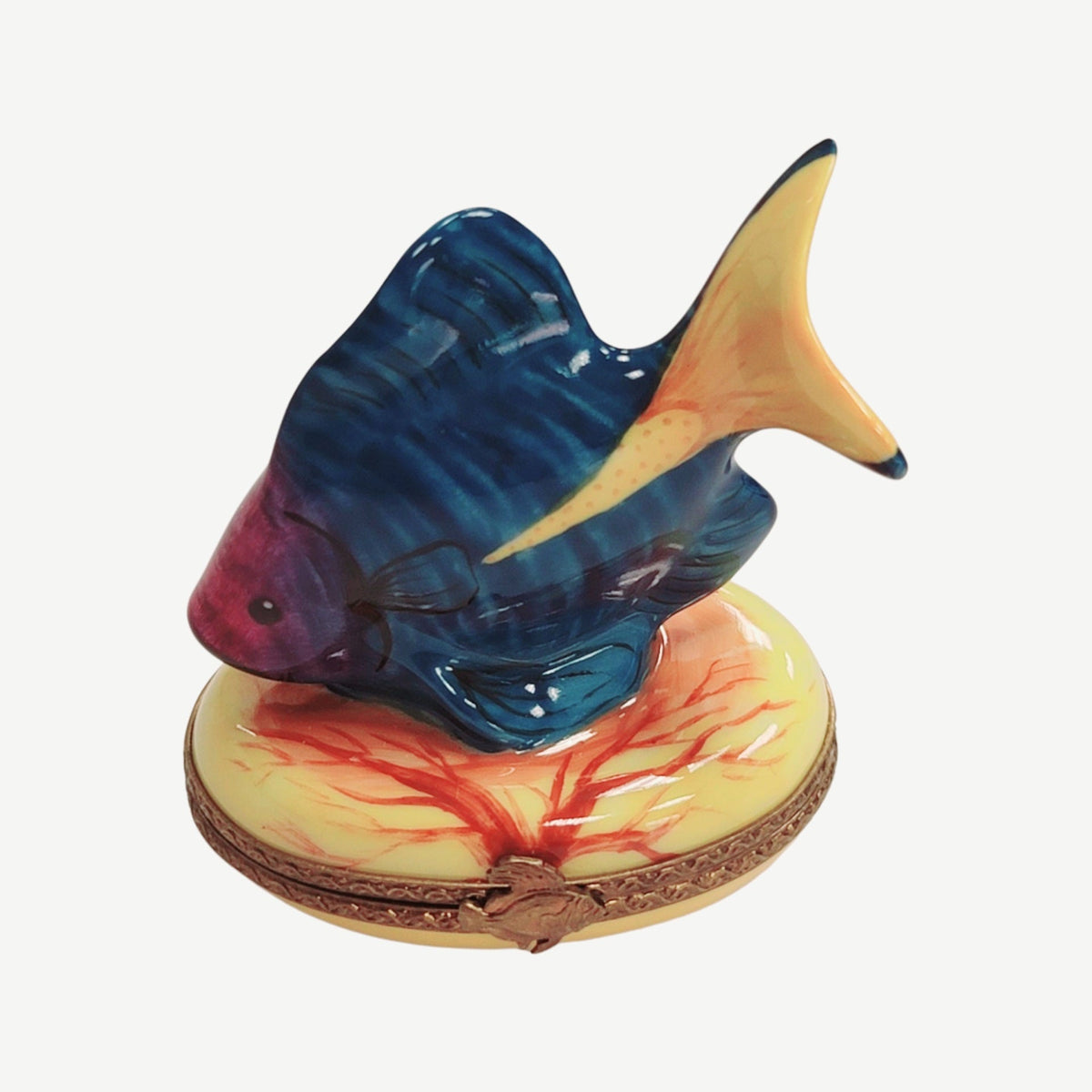 Authentic Tropical Fish Limoges box, hand-painted in France, from Limoges Boutique