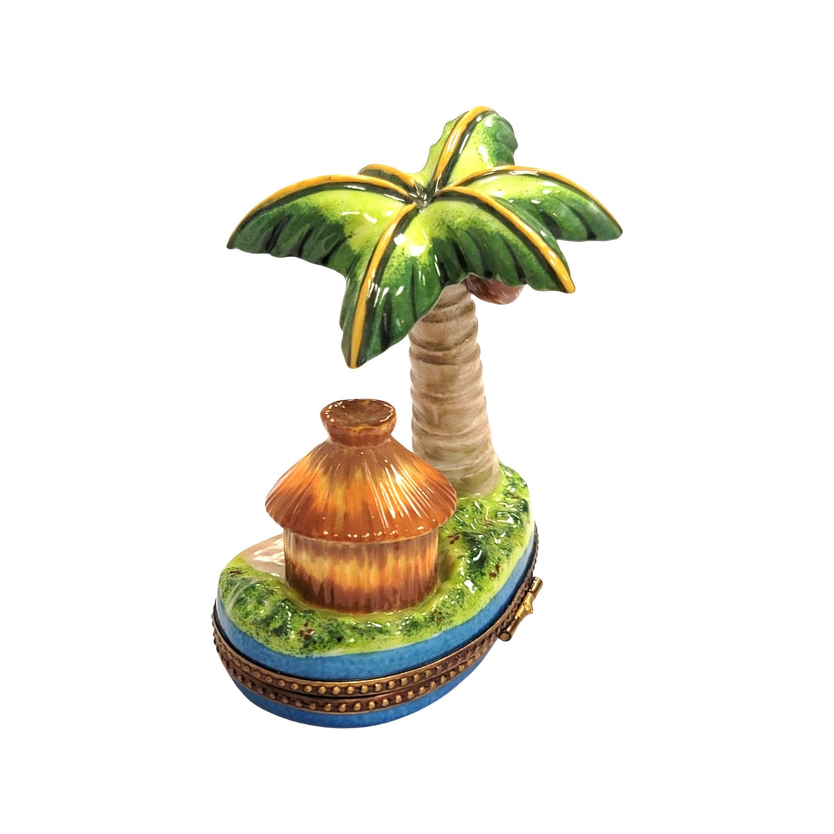 Palm Tree w Hut Limoges Box Figurine, view 7