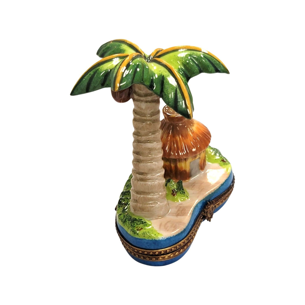 Palm Tree w Hut Limoges Box Figurine, view 9