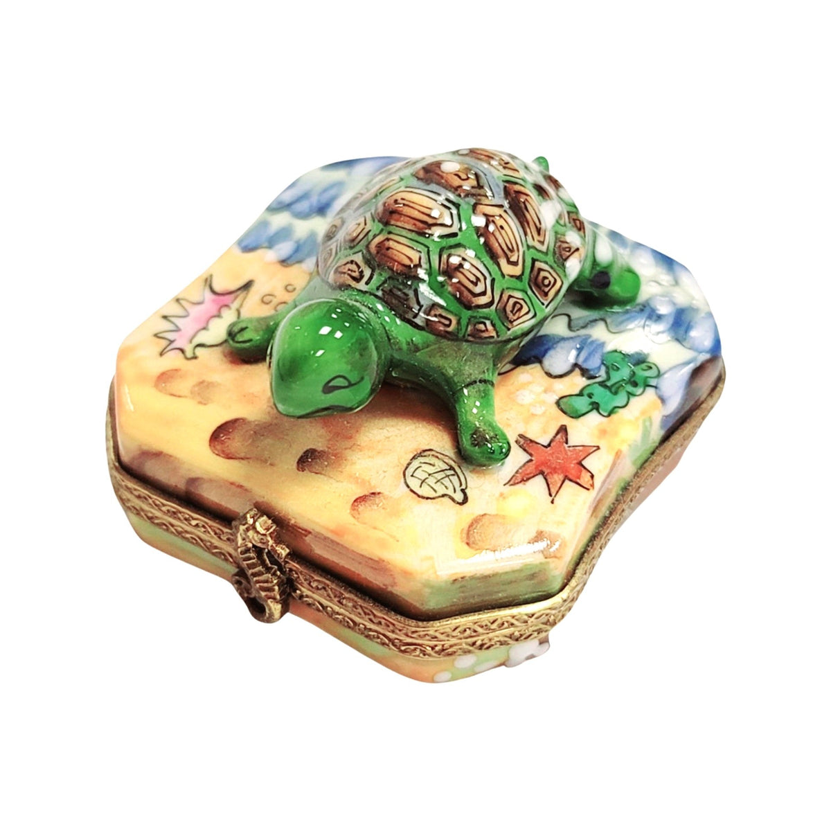 Turtle Beach Limoges Box for Collectors, a hand-painted Limoges porcelain gift