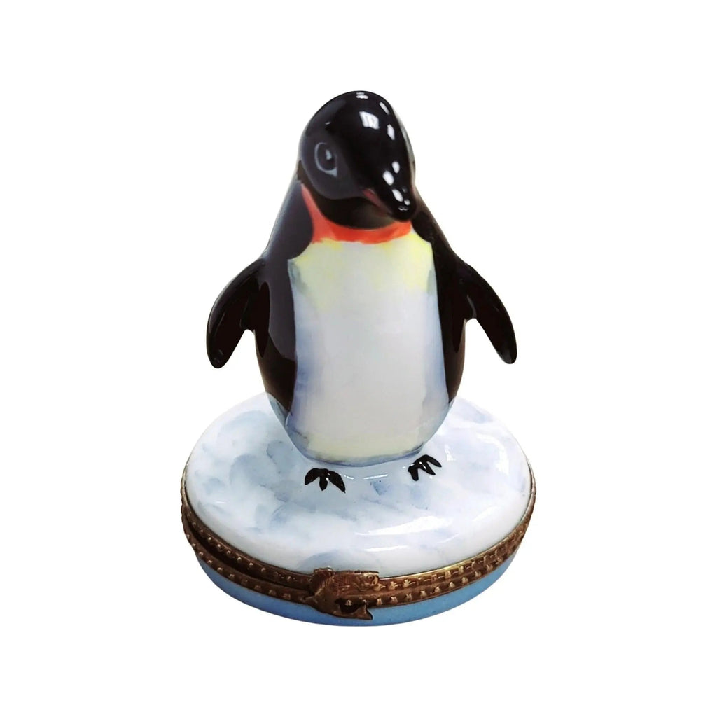 Tuxedo Penguin Bird Limoges Box Figurine for Collectors, a hand-painted Limoges porcelain gift