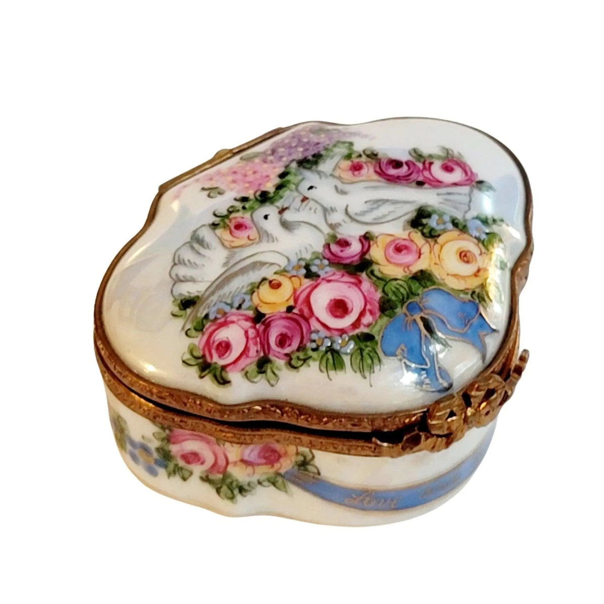Two Doves Truth & Honor Porcelain Limoges Porcelain Art Object, view 5