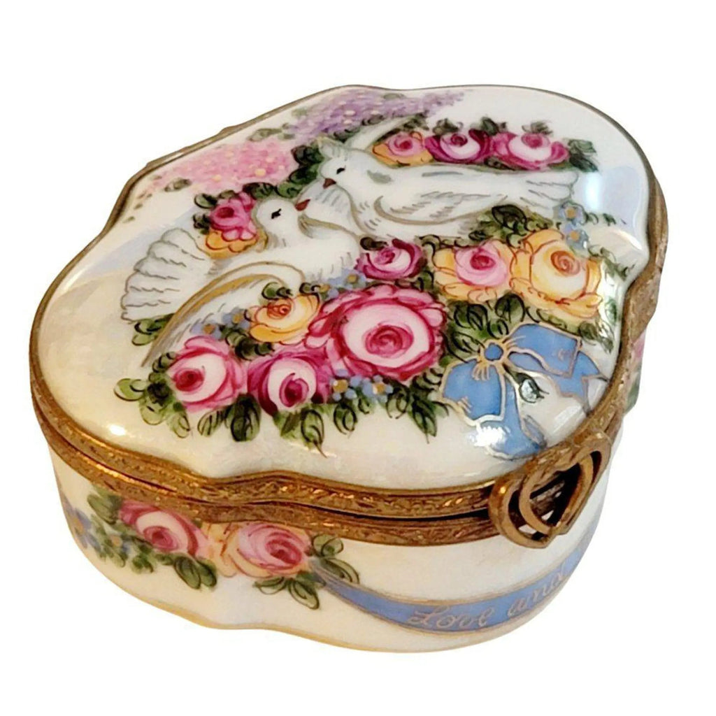 Two Doves Truth & Honor Porcelain Limoges Porcelain Art Object, view 6