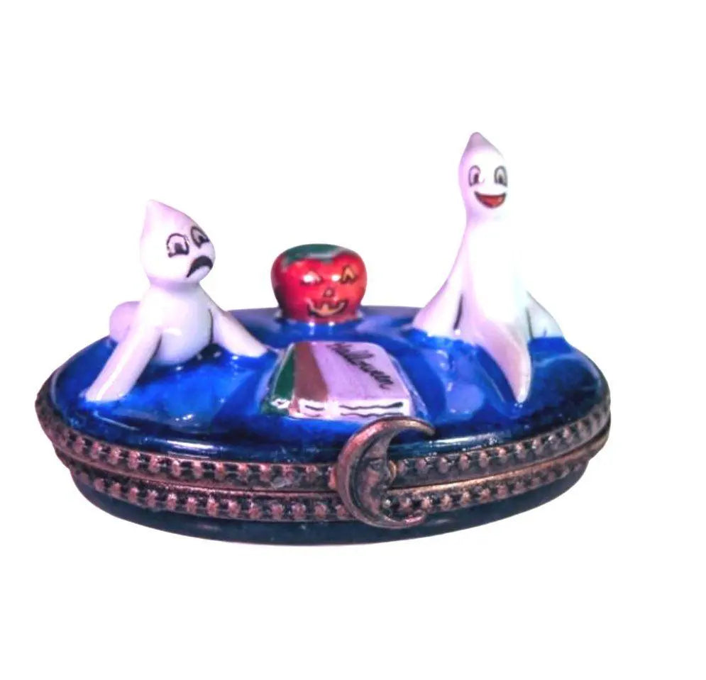 Authentic Two Ghosts Playing Limoges box, hand-painted in France, from Limoges Boutique