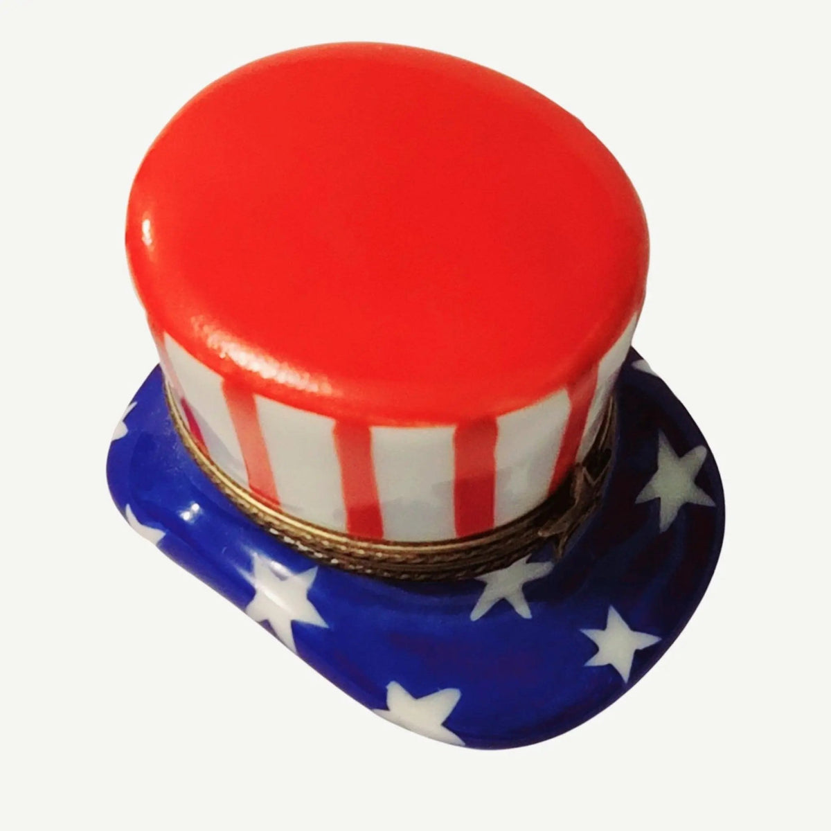 Uncle Sam's Hat Patriotic America United States Limoges box, an heirloom-quality piece for collectors