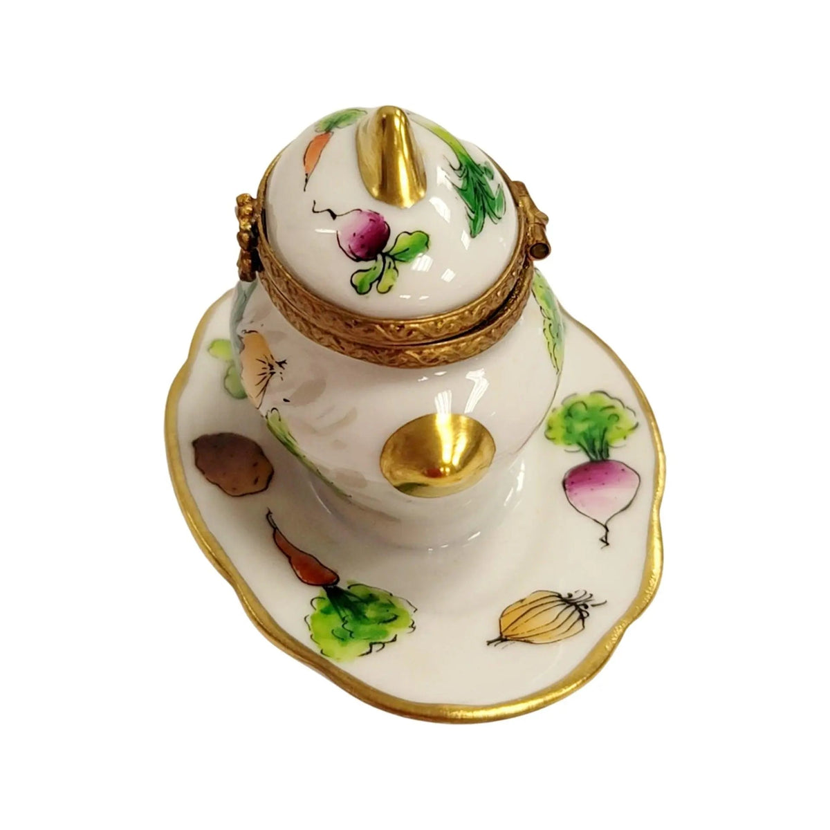 Soup Toureen Vegetables Limoges Box Figurine Collectible, view 11