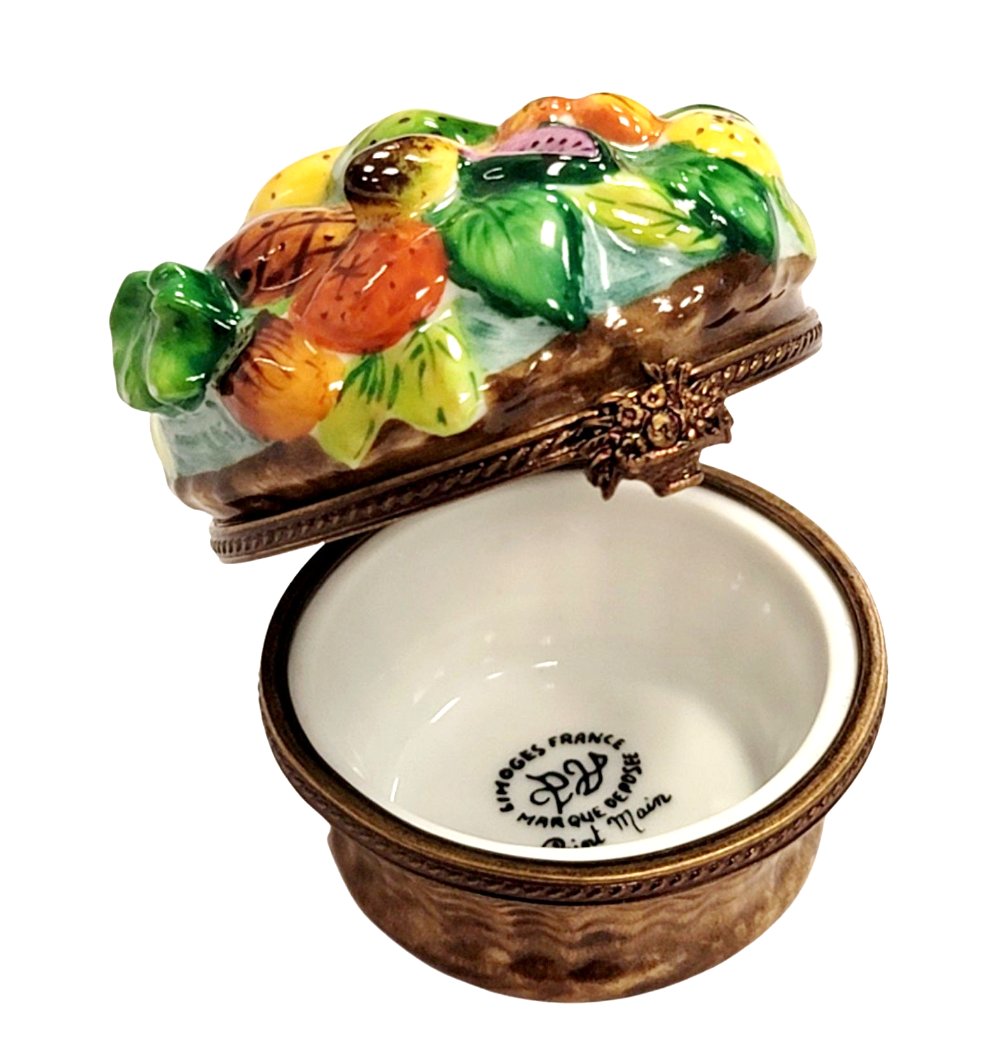 Fruit in Basket Limoges Box Figurine, view 2