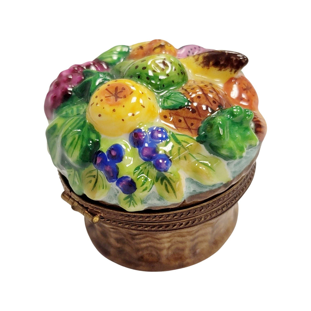 Fruit in Basket Limoges Box Figurine, view 4
