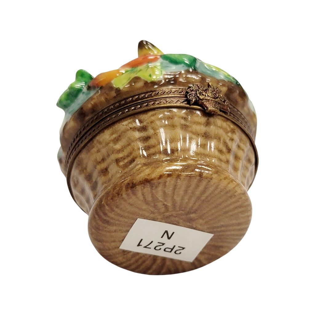 Fruit in Basket Limoges Box Figurine, view 5