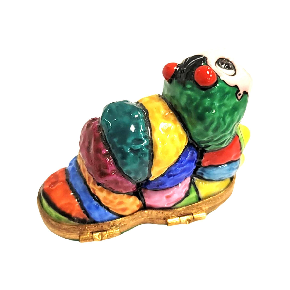 Colorful Worm Limoges Box Figurine for Art Lovers, view 3