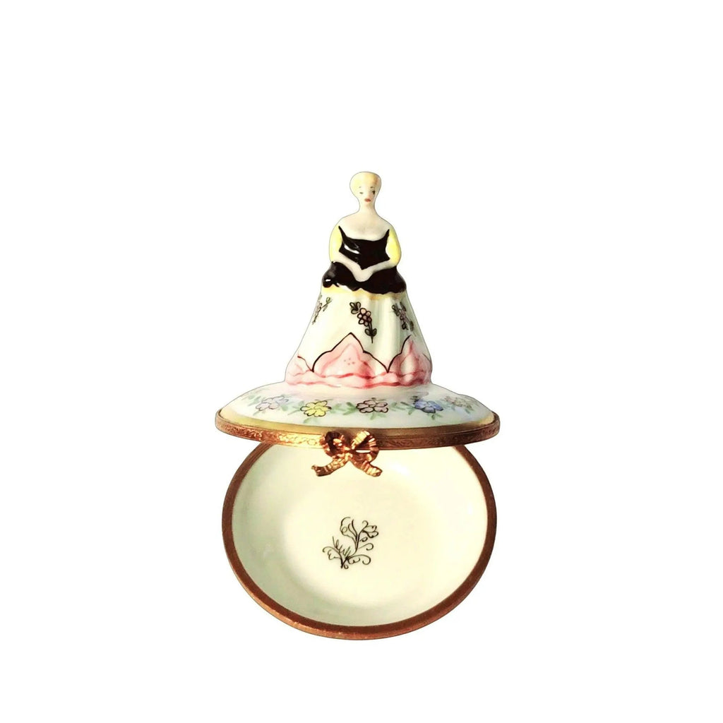 Evita Oleta French Woman Dressed Victorian Limoges Figurine, view 2