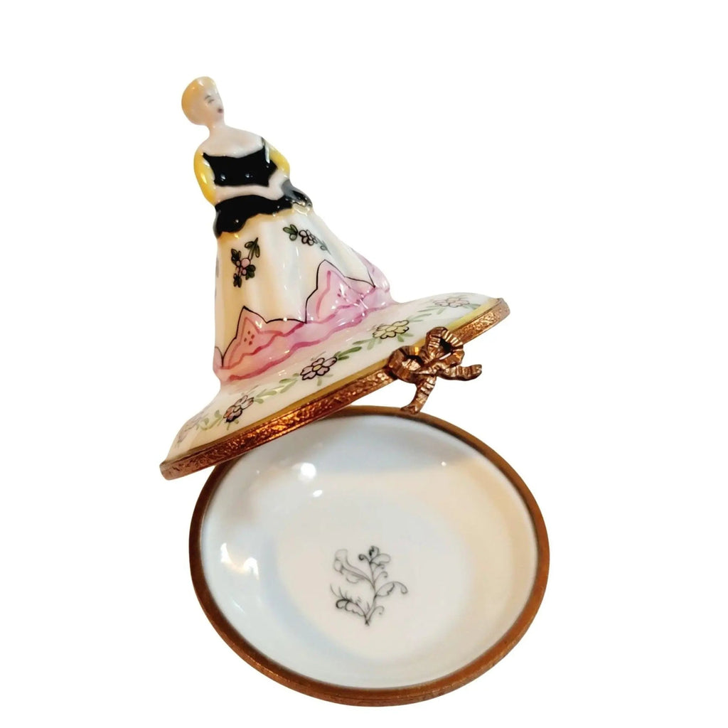 Evita Oleta French Woman Dressed Victorian Limoges Figurine, view 4