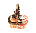 Small Vintage Picnic Basket Limoges Box, a hand-painted Limoges porcelain gift