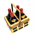 Limoges Boutique presents the 4 Bottles Wine 1998 in Basket, a genuine Limoges box painted by hand in France