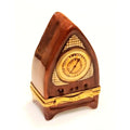 Old Wooden Radio Limoges Box Figurine, a hand-painted Limoges porcelain gift
