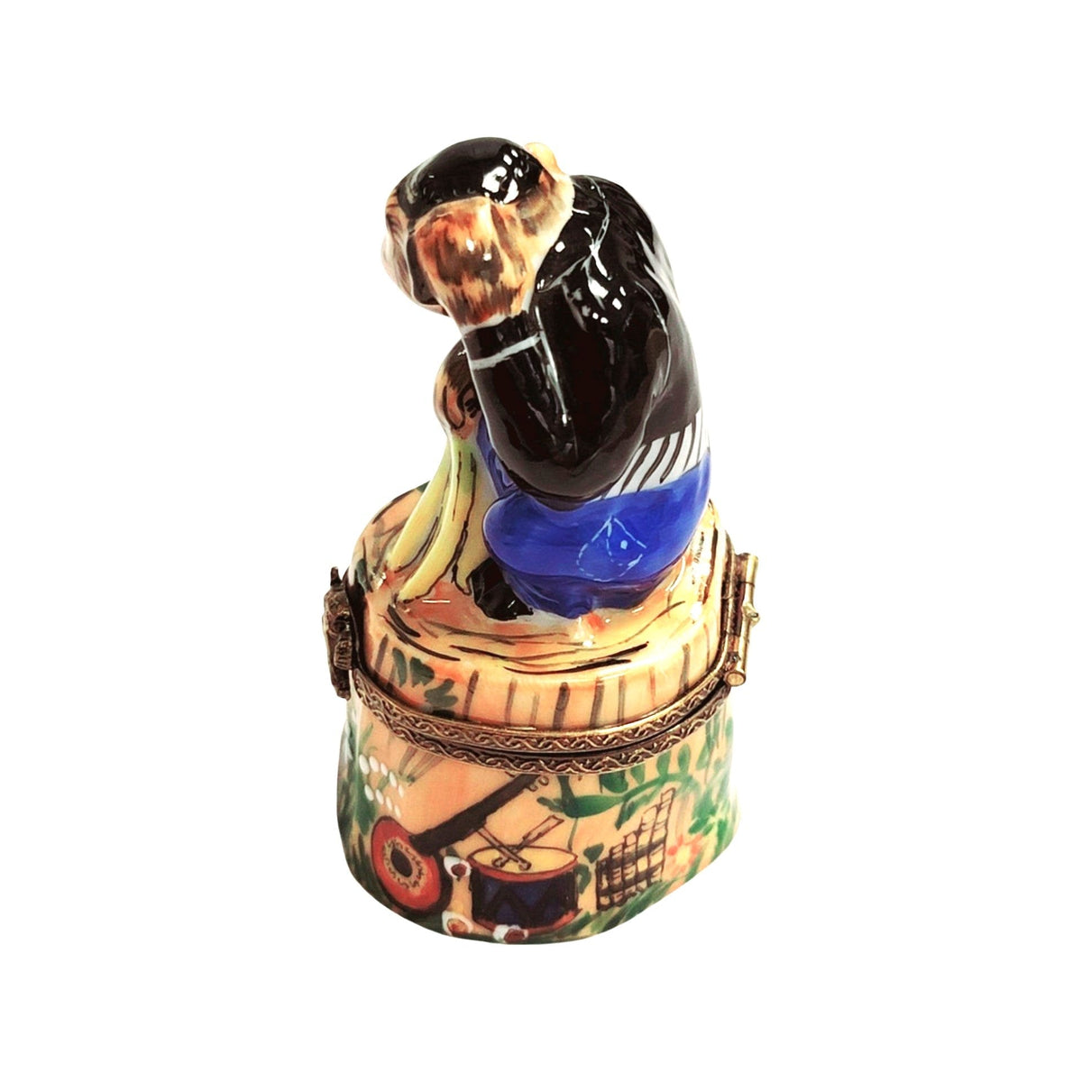 Monkey Blue Jeans on Stump Limoges Box, view 4