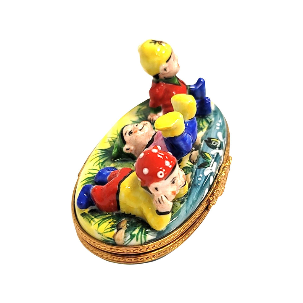 Three Dwarfs Limoges Porcelain Box, view 5