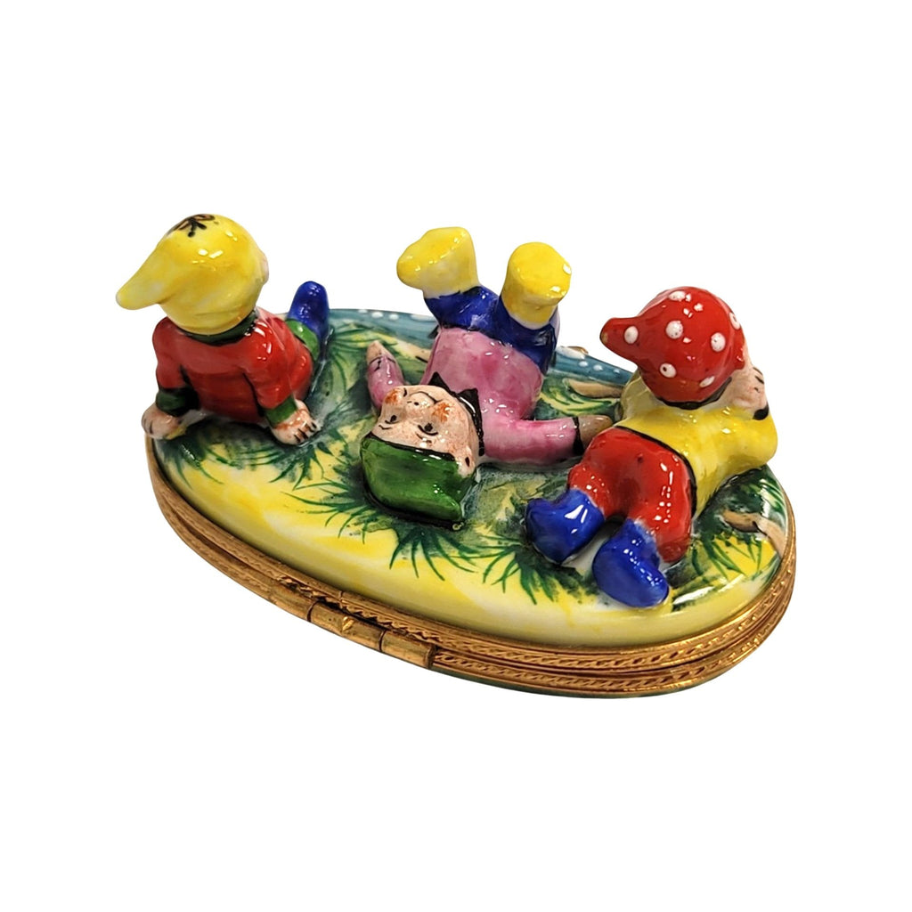 Three Dwarfs Limoges Porcelain Box, view 6