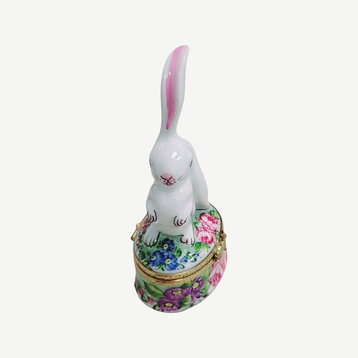 White Rabbit W Ear Up Bunny Limoges Box, view 3