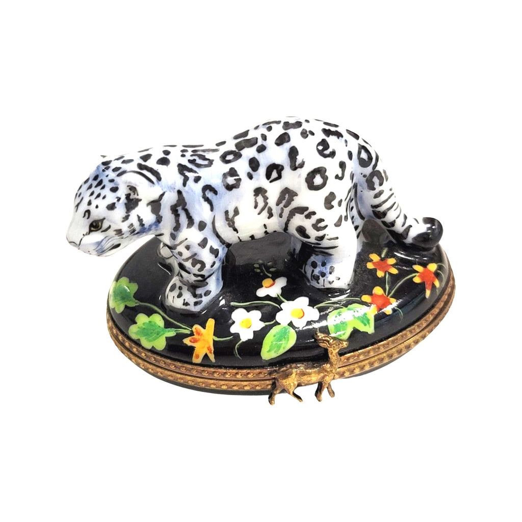 White Bengal Tiger Limoges Box for Animal Lovers, a hand-painted Limoges porcelain gift