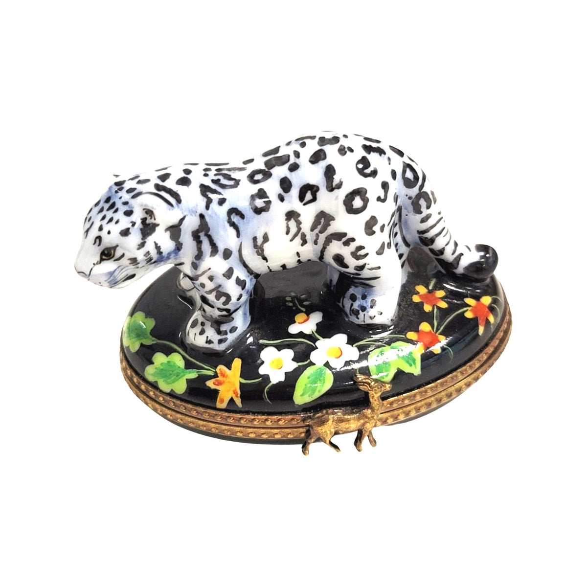 White Bengal Tiger Limoges Box for Animal Lovers, a hand-painted Limoges porcelain gift