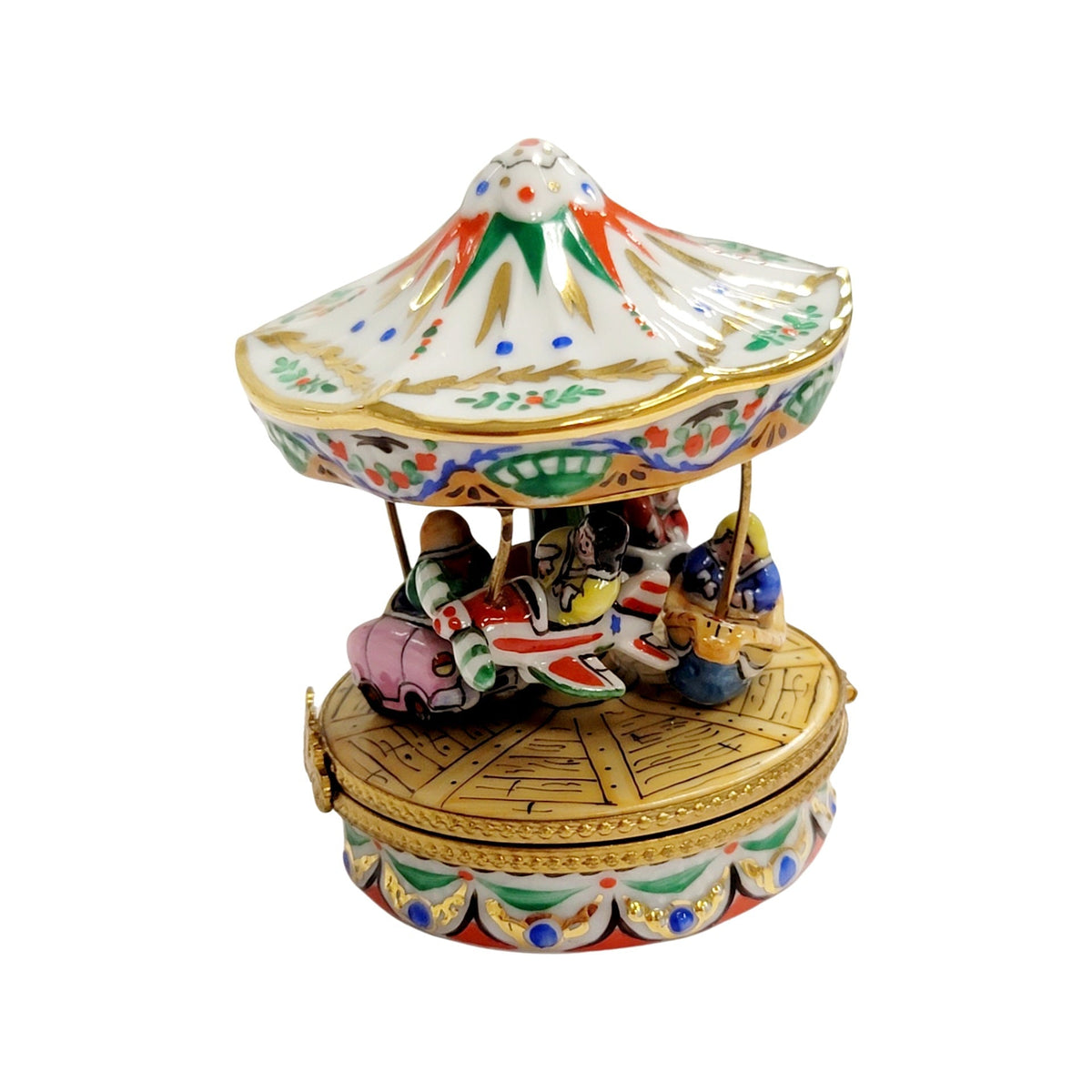 White Bumper Car Merry Go Round Carousel Carnival Decor, view 4