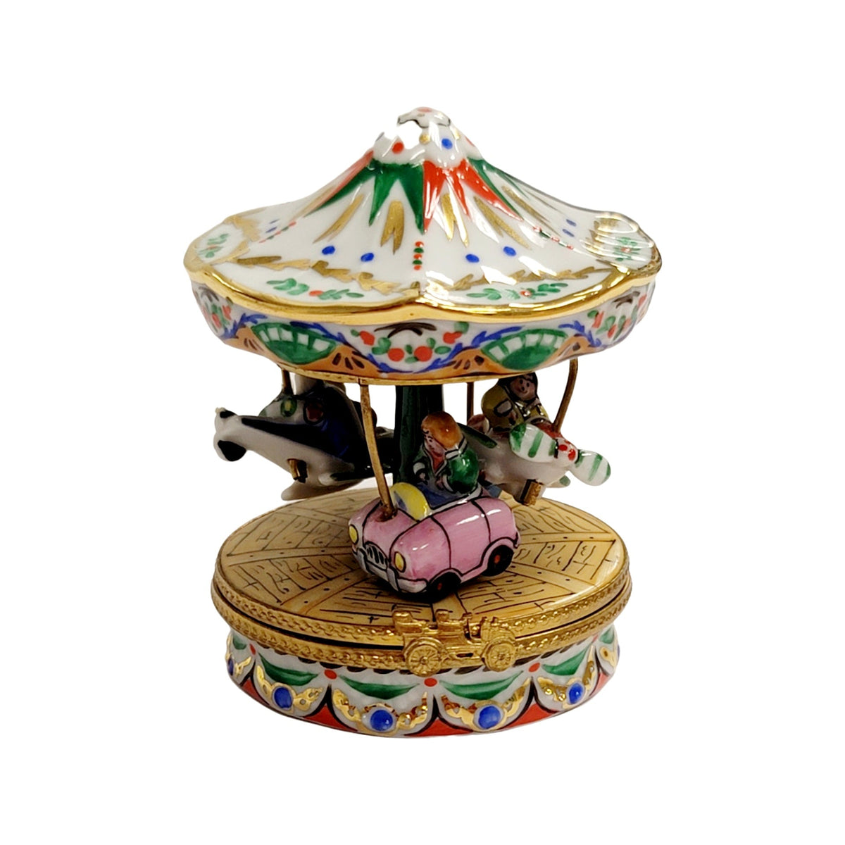 White Bumper Car Merry Go Round Carousel Carnival Decor, view 6