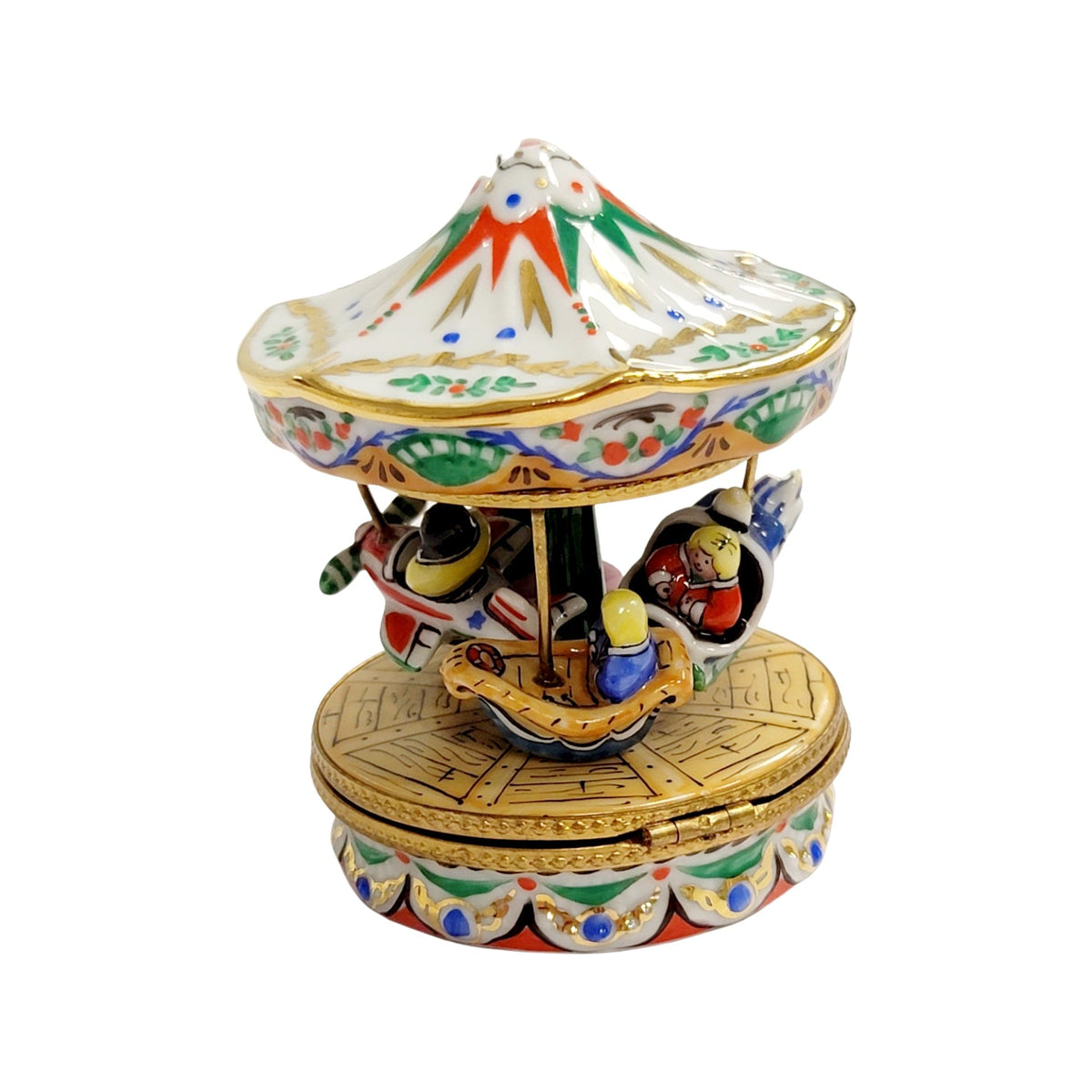 White Bumper Car Merry Go Round Carousel Carnival Decor, view 7