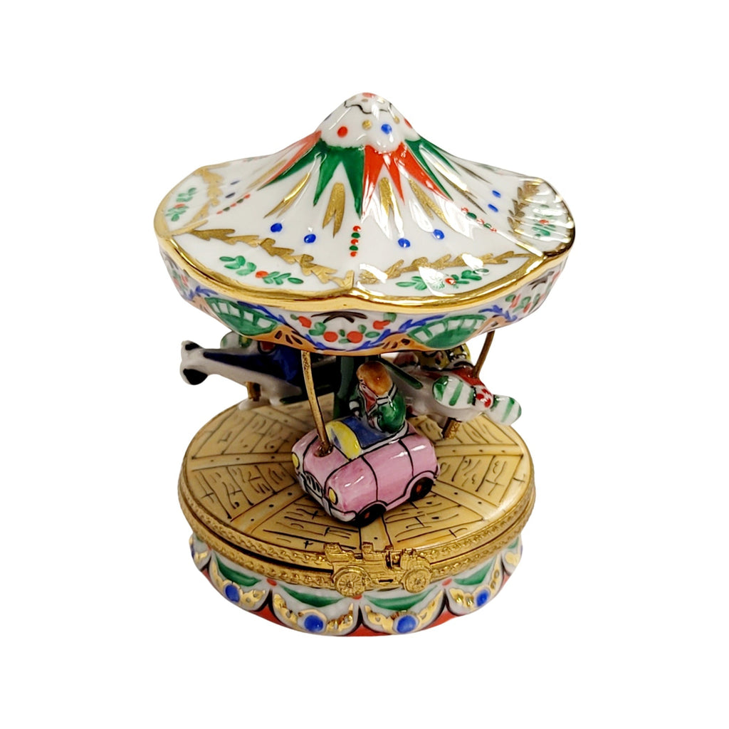 White Bumper Car Merry Go Round Carousel Carnival Decor, view 8