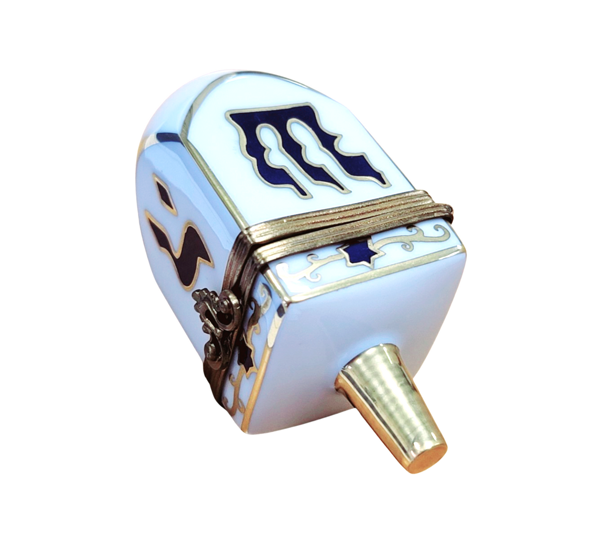 White Dreidel Limoges Box for Hanukkah Celebration, view 2