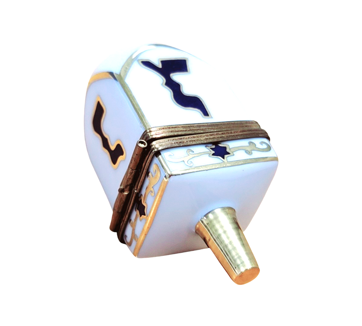 White Dreidel Limoges Box for Hanukkah Celebration, view 4