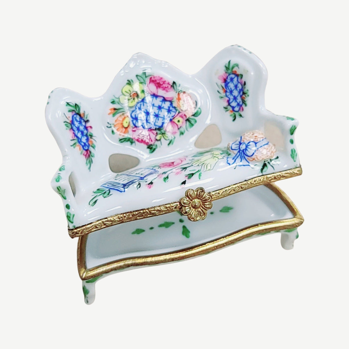 White French Love Seat Figurine, view 2