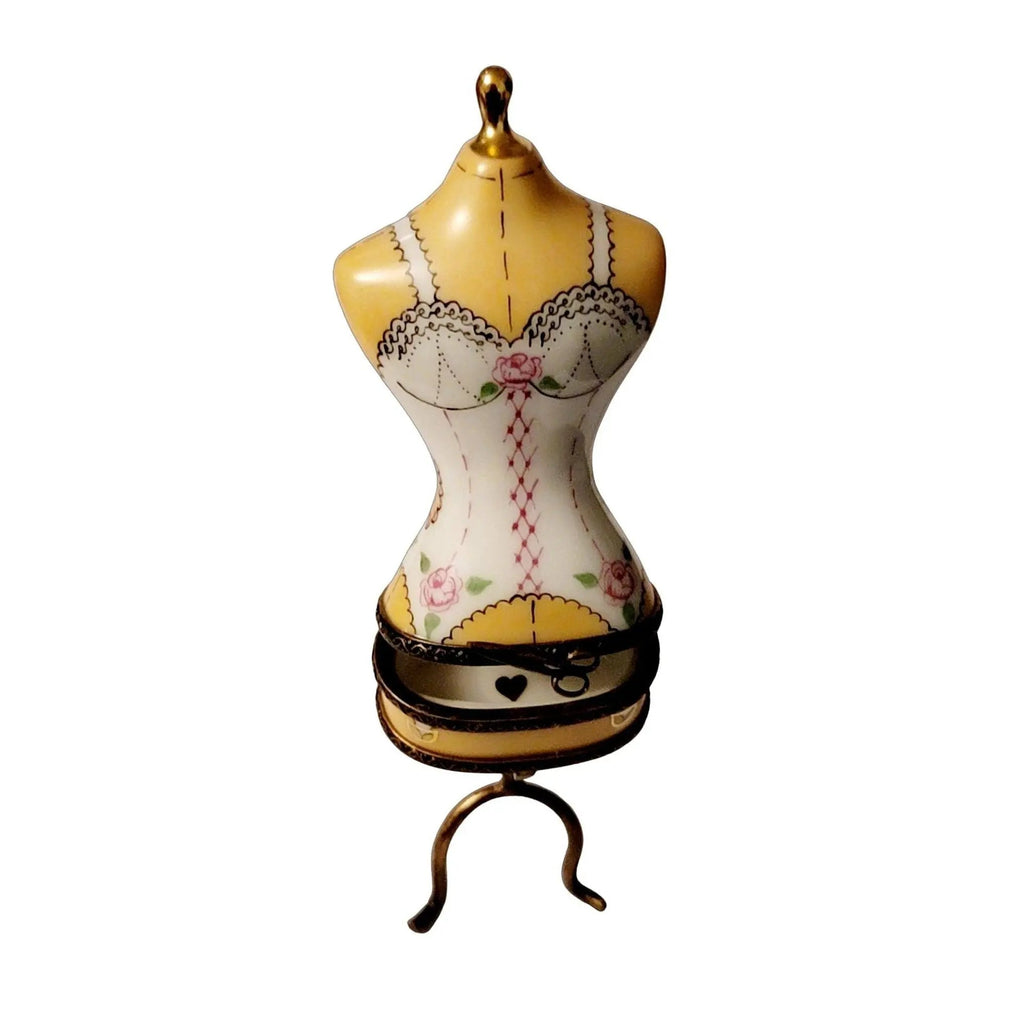White Lingerie Mannequin Sexy Fashion Limoges Box, view 3